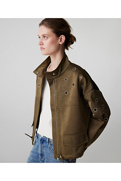 İpekyol Strass taşlı cutout mont