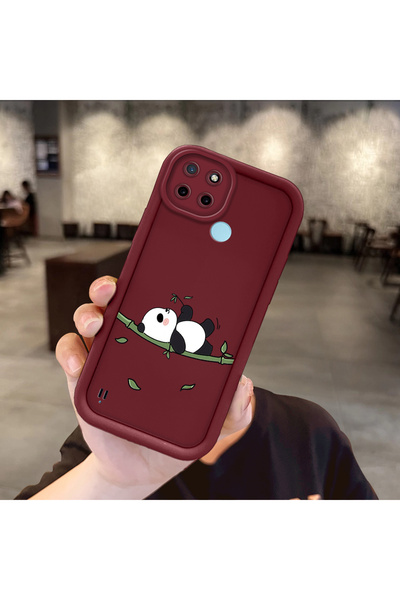 Hontinga حافظة هاتف من مادة السيليكون مقاومة للصدمات بنمط الباندا متوافقة مع ...