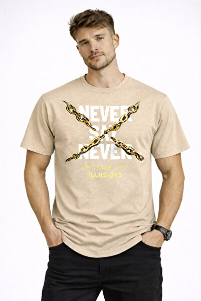 herkesemoda Tricou basic detaliat Never Say