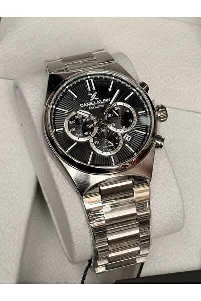 Daniel Klein Erkek Kol Saati 3 Atm Su Geçirmez Gumus Renk Çelik Kordon Siyah ...