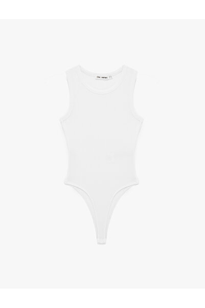 Koton Snap Button Detailed Sleeveless Crew Neck Bodysuit