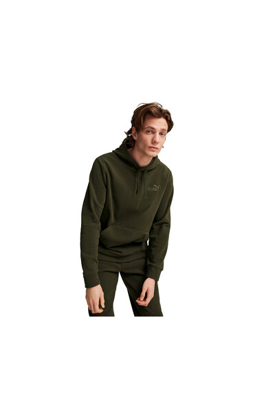 Puma Ess Elevated Hoodie Men's Casual Fleece Sweatshirts 68189270 Khaki