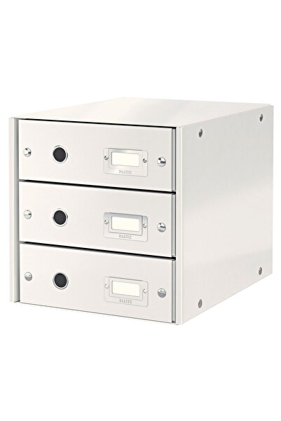 Leitz Dulap cu 3 sertare, alb, Click&Store