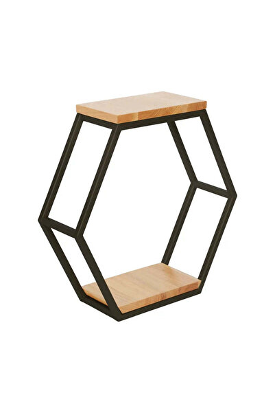 fromro Raft hexagonal SOFIA cu cadru metalic negru mat