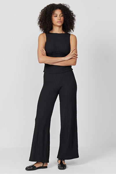 PAULMARK Γυναικεία παντελόνια με υφή