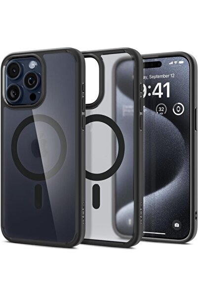 Spigen Ultra-Strong Hybrid MagFit Case for iPhone 15 Pro—Semi-Transparent Mat...