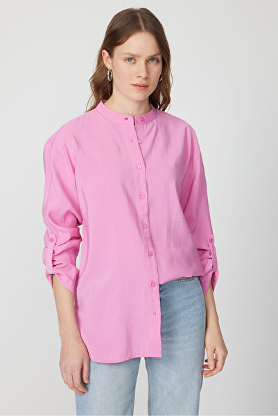 PAULMARK قميص نسائي بياقة القاضي