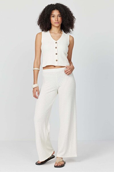 PAULMARK بنطلون نسائي ذو ملمس مميز