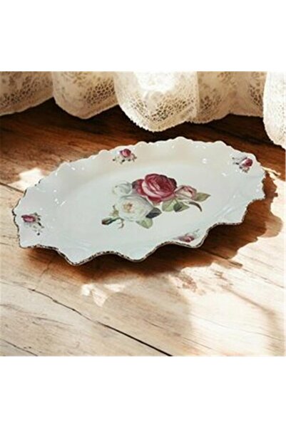 ROY KING ROYKİNG ROSE OVAL SUNUM TABAK 33 CM