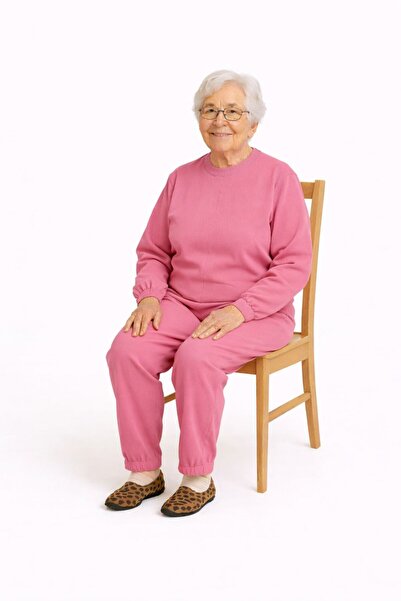 MEDLIVE Demans Hastaları için sırttan fermuarlı tulum PEMBE SMALL beden