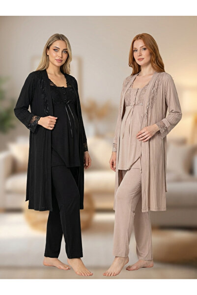 Lohussa New Season Mink Jacquard Striped Stylish Lace Summer Short Sleeve Mat...