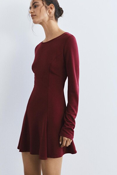 Pull & Bear Akıcı etek ucu kısa elbise