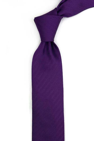 Kravatkolik 6.7 cm Purple Plain Silk Tie Ik2313