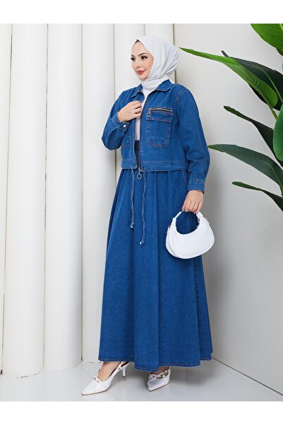 ESLEMNUR 2-piece jeans set // jacket skirt en1001