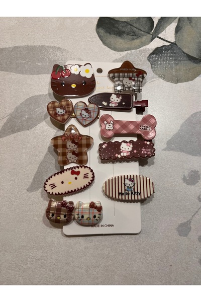 Bi Toka Kids Store Hello Kitty Karışık Figürlü 10lu Pens Çocuk Set Toka