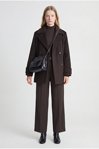 PAULMARK Kadın Kısa Kaşe Kaban