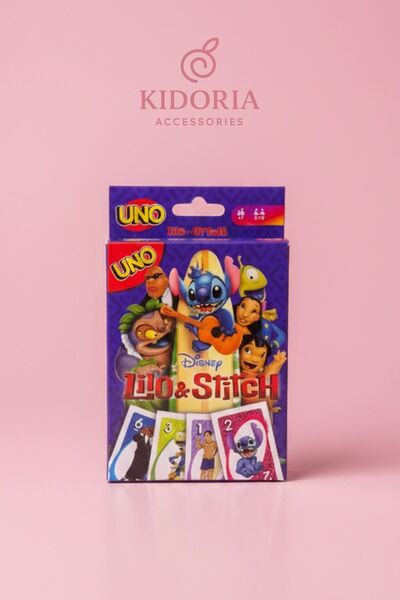 Kidoria Lilo ve Stitch Desenli Uno Kart Oyunu Özel Tasarım Çocuk Oyun Seti