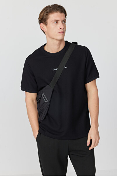 PAULMARK Ανδρικό μπλουζάκι με υφή και λεπτομερή σχέδια