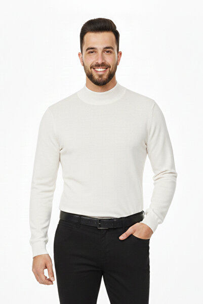 Pulltonic Men's Half Turtleneck Solid Sweater