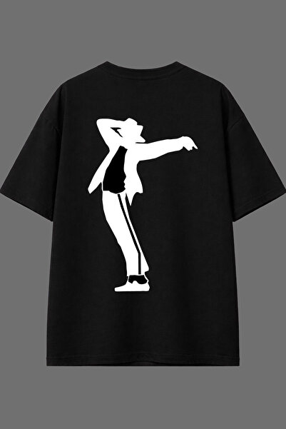 VSRN Singer 1 Design Back Printed Black Oversize t Shirt