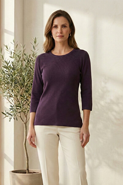 YXL COLLECTION Дамска блуза с еластична яка и ръкави Truvakar (за четири сезо...