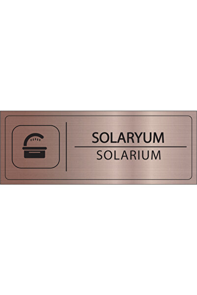 Mayeka Solaryum İsimlik Bronz Metal Kapı İsimliği Levhası Yönlendirme Tabelası