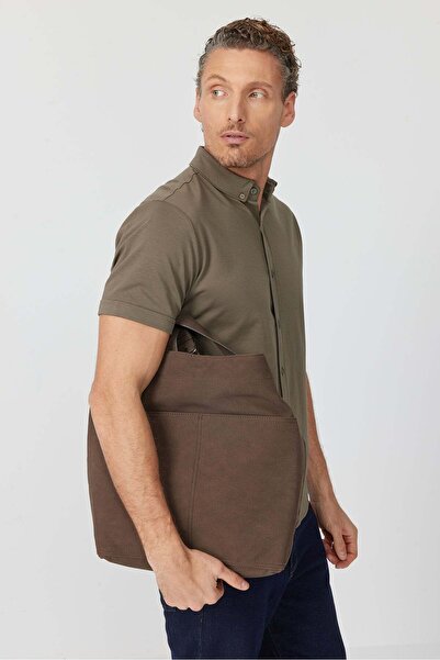 PAULMARK Чоловіча сорочка з ґудзиками на комірі