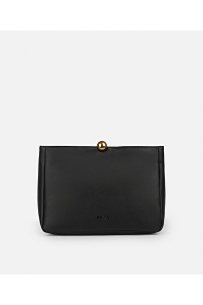 İpekyol Metal tokalı deri görünümlü clutch