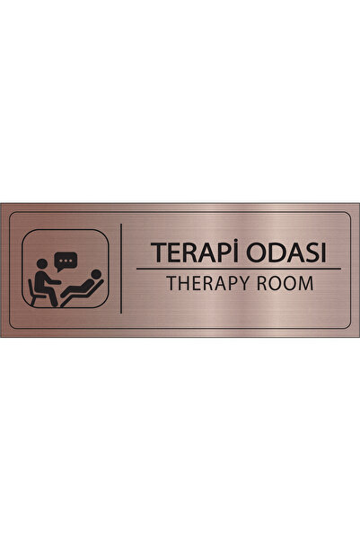 Mayeka Terapi Odası İsimlik Bronz Metal Kapı İsimliği Levhası Yönlendirme Tab...