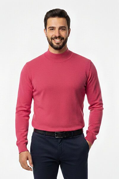 Pulltonic Men's Half Turtleneck Solid Sweater