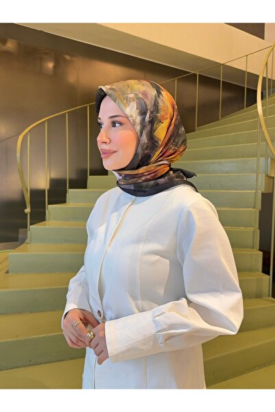 Mira İpek Βαμβακερό μαλακό κασκόλ με σχέδια Γυναικείο κασκόλ