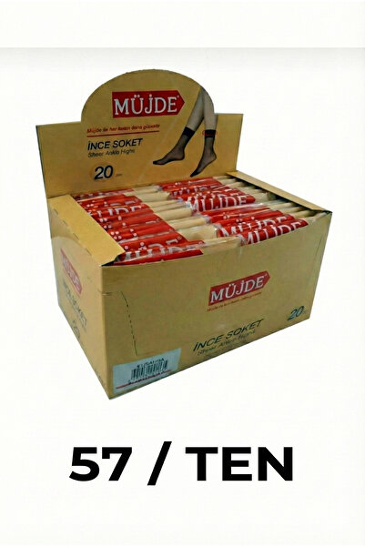 Müjde 57/TEN Renk 20 Den. Ince Soket Tül Çorap 12 ADET