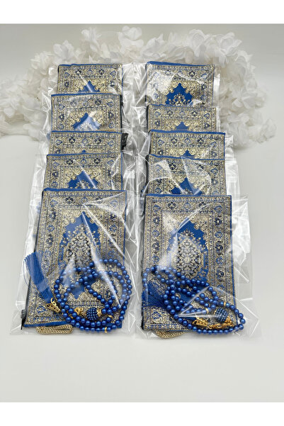 LenaToptan 10 Pieces Navy Blue Wallet and Prayer Beads Set Hajj Umrah Mevlid ...