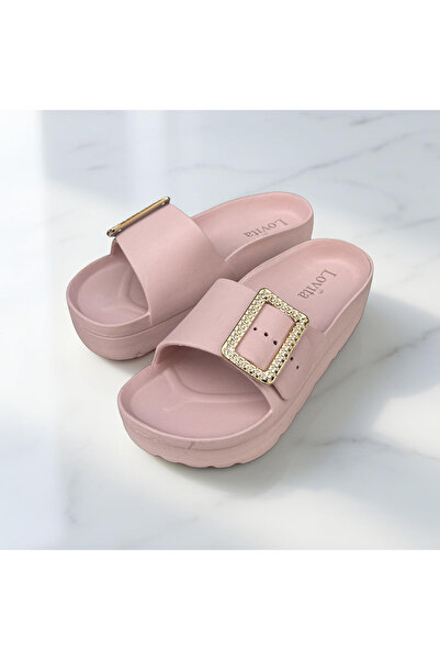 Lovita Women's Single Buckle Eva Lightweight Beach Pool Daily Slippers