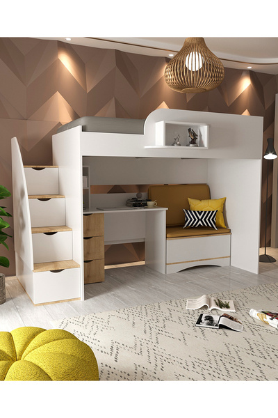 Setay Ranza, Arguvan Ranza Sandık Çalışma Masası, Beyaz-Açık Ceviz