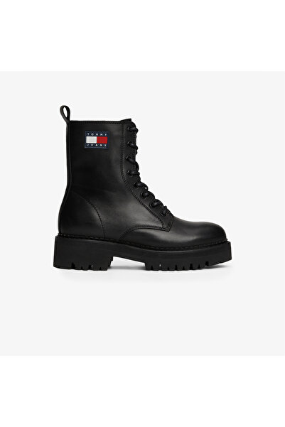 Tommy Hilfiger Tommy Jeans Cleat Chunky Sole Lace-Up Kadın Siyah Bot