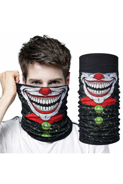magicool Joker Yüz مطبوع Baf Bandana - باندانا متعددة الأغراض للرقبة رقم 2