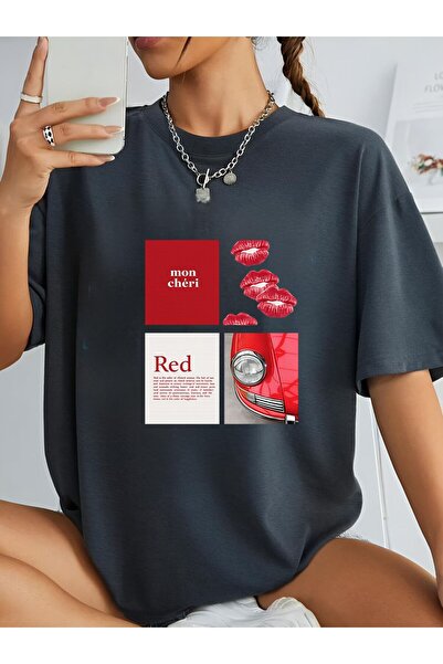 Hira Clothing Εξαιρετικά απαλό μπλουζάκι από ύφασμα Modal με γραφικό σχέδιο