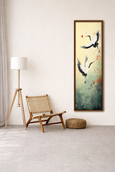 Tuba Decor Tek Parça Gerçek Ahşap dikey Panorama Çerçeveli Tablo