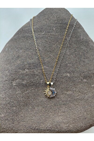 lavante butik kendini özel hisset Çelik Ay ve Güneş Mıknatıslı Kolye Best Fri...