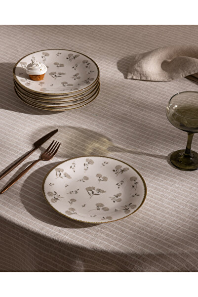 Madame Coco Fleur 6-Piece Cake Plate - Brown - 19 cm