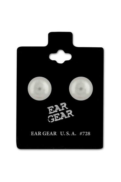 EAR GEAR قرط أمريكي من الفولاذ المقاوم للصدأ 316L مع حجر لؤلؤي 8 مم - 728