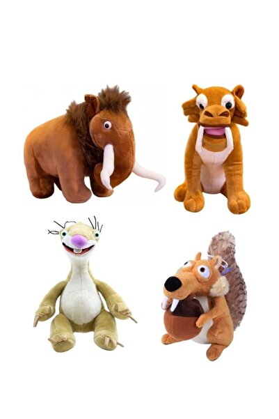 Premium مجموعة ألعاب العصر الجليدي القطيفة: شخصيات ماني، دييغو، سيد، وسكرات ا...