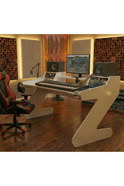 Michael Brean Özel Tasarım Oyuncu Ve Stüdyo Masası 150 cm Bardaklık Ve Kulakl...