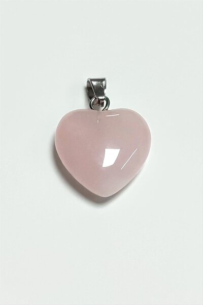 ZERO LAND Drnds Pink Quartz Heart Natural Stone Pendant Small 1.5 (191934) Cm...