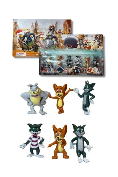 Premium مجموعة مجسمات توم وجيري الكرتونية الصغيرة، ألعاب كلاسيكية قابلة للتجميع