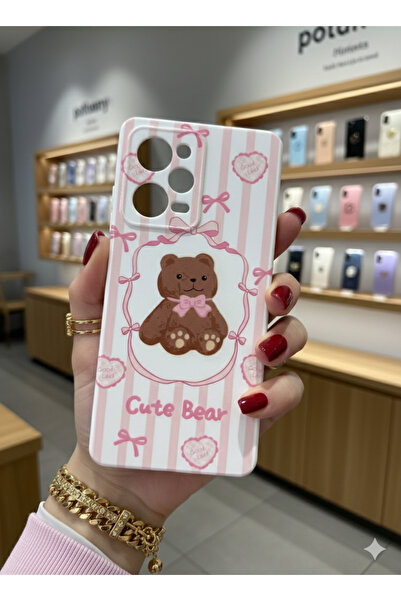 OVADA Redmi Note 12 Pro 5G/Note 12 Pro Plus 5G Uyumlu Ayıcık Ve Kurdele Desen...