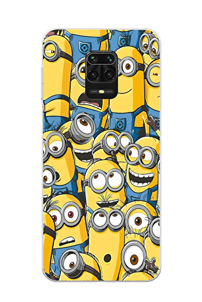 moonset Redmi Note 9 Pro Uyumlu Baskılı Yumuşak Silikon Şeffaf Telefon Kılıfı