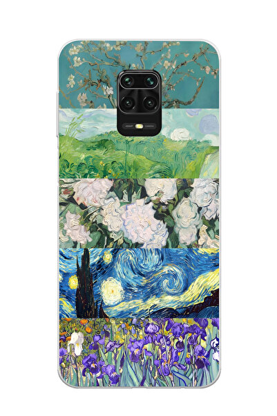 moonset Redmi Note 9 Pro Uyumlu Baskılı Yumuşak Silikon Şeffaf Telefon Kılıfı