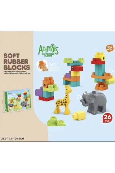 OEM Constructor moale din cauciuc pentru copii – 26 piese flexibile, sigur pe...